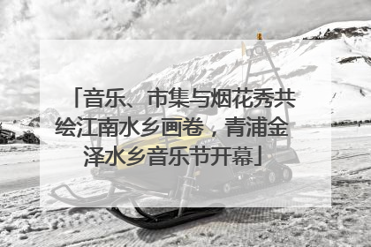 音乐、市集与烟花秀共绘江南水乡画卷，青浦金泽水乡音乐节开幕
