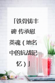 铁骨铸丰碑 传承慰英魂（地名中的抗战记忆）
