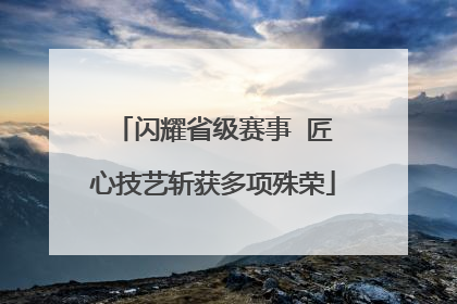 闪耀省级赛事  匠心技艺斩获多项殊荣