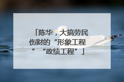 陈华，大搞劳民伤财的“形象工程”“政绩工程”