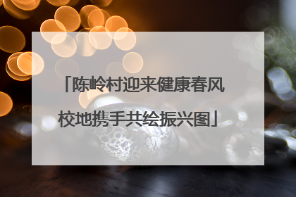 陈岭村迎来健康春风 校地携手共绘振兴图
