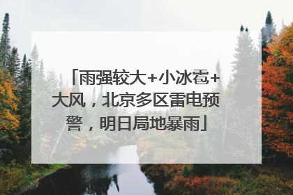 雨强较大+小冰雹+大风，北京多区雷电预警，明日局地暴雨