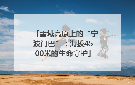 雪域高原上的“宁波门巴”：海拔4500米的生命守护