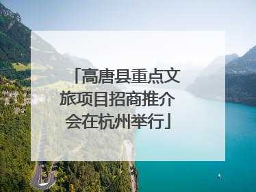 高唐县重点文旅项目招商推介会在杭州举行
