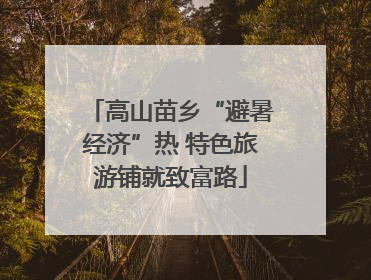 高山苗乡“避暑经济”热 特色旅游铺就致富路
