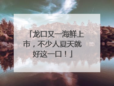 龙口又一海鲜上市，不少人夏天就好这一口！