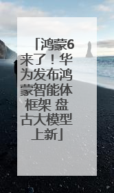 鸿蒙6来了！华为发布鸿蒙智能体框架 盘古大模型上新