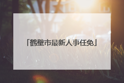 鹤壁市最新人事任免