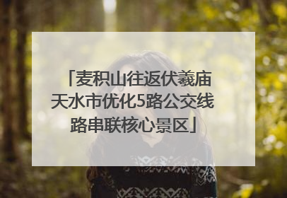 麦积山往返伏羲庙 天水市优化5路公交线路串联核心景区