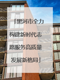 黑河市全力构建新时代志愿服务高质量发展新格局