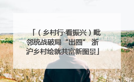 （乡村行·看振兴）毗邻统战破局“出圈” 浙沪乡村绘就共富新图景