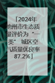 2024年池州市生态质量评价为“一类” 城区空气质量优良率87.2%