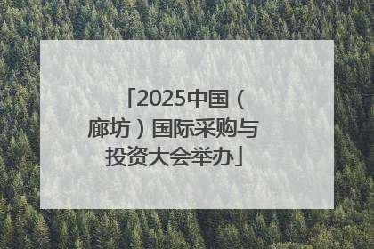 2025中国（廊坊）国际采购与投资大会举办