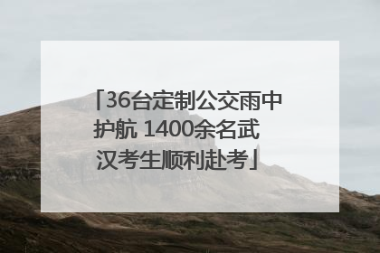 36台定制公交雨中护航 1400余名武汉考生顺利赴考