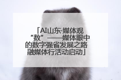 AI山东·媒体观“数”——媒体眼中的数字强省发展之路融媒体行活动启动