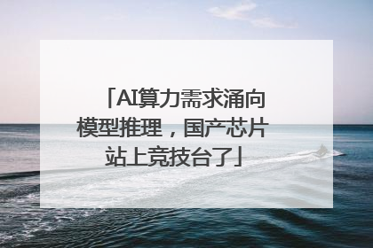 AI算力需求涌向模型推理，国产芯片站上竞技台了